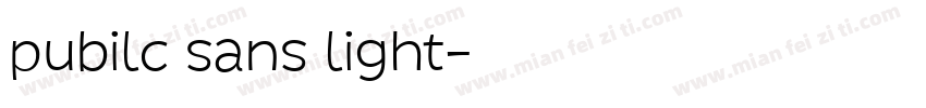 pubilc sans light字体转换